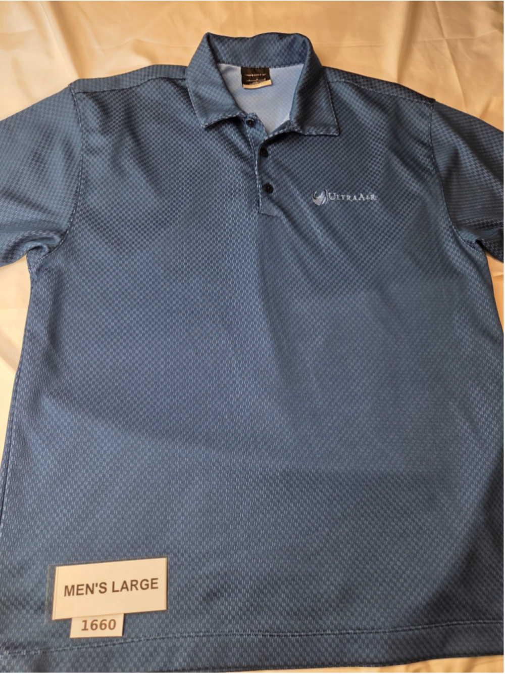 Men's Nike Golf Polo Shirt Large Blue Ultra Air #1660